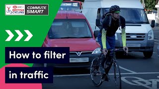 How to filter in traffic when cycling  Commute Smart [upl. by Kress155]