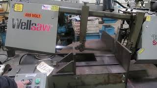 Wellsaw 1316SA Mitre cut band saw [upl. by Cornelie757]