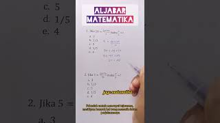 SOAL ALJABAR MATEMATIKA TIU SKD CPNS [upl. by Grannias]