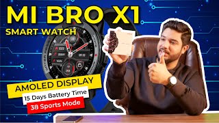 MI BRO X1 Smart Watch🔥BIG AMOLED DISPLAY🔥Top Quality⚡GSHOCK Style💪RUGGEDSPORTY Better Than AmazFIT [upl. by Haneeja752]