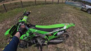 2023 Kawasaki KX250 at Dreamville MX Trails Crash [upl. by Pederson]