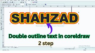 Add Double outline text in coreldrawcoreldraw tutorial [upl. by Aknaib]