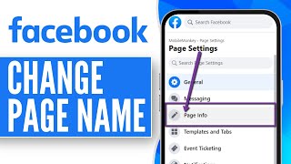 How to Change Your Facebook Page Name 2024 Update [upl. by Kironde]