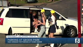 Residents near GEODIS Park selling parking spots on their property [upl. by Robert927]