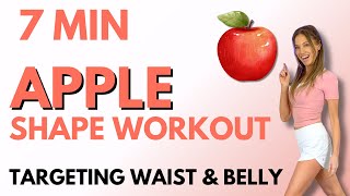 APPLE SHAPE WORKOUT  7 Minute Standing Abs Waist and Core [upl. by Konrad]