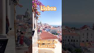 Passeando no miradouro de Santa Luzia 🇵🇹☀️lisbon lisbonne lisboa miradouro viewpoint shorts [upl. by Nanreit451]