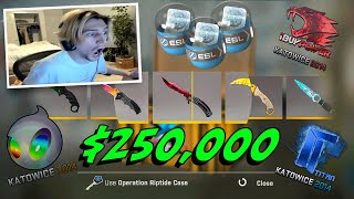 THE MOST EXPENSIVE ITEMS EVER UNBOXED CSGO CASE OPENING OVER 250000 UNBOXED [upl. by Arekahs]