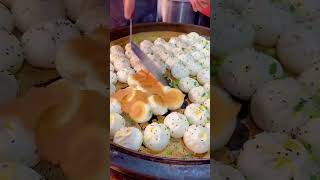 Panfried meat buns sold in street streetfood chinafood food [upl. by Iorgos]