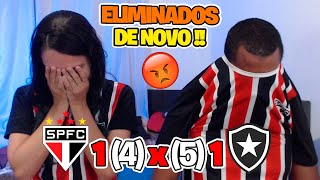 REACT SAO PAULO 1 4X5 1 BOTAFOGO  ELIMINADOS NOVAMENTE 🤬🤬🤬 [upl. by Nwadahs605]