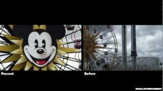 Before and After Disney California Adventure Paradise Pier HD  Disneyland Resort 2012 [upl. by Sheaff]