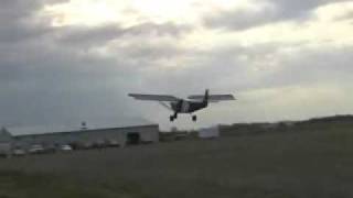 STOL CH 701 short takeoff and landing from soybean field [upl. by Anerys753]