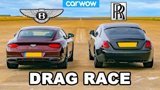 RollsRoyce Wraith vs Bentley GT DRAG RACE [upl. by Berrie327]