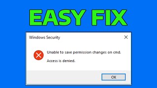 How To Fix Unable to Save Permission Changes Access is Denied [upl. by Otsugua]