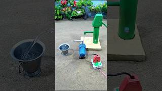 Mini motor water pump project mini water hand pump science project  290 [upl. by Atews683]