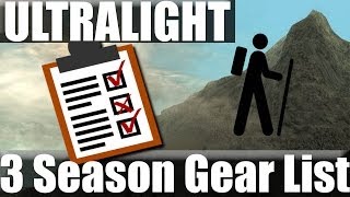 Ultralight Backpacking Gear List [upl. by Anrahc920]