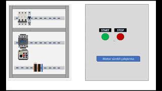 Motorun sürekli çalıştırılması proje çizimi ve pano bağlantısı [upl. by Nhguav]