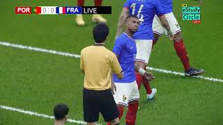 🔴EN DIRECT  Portugal vs France  Le match des quarts de finale de game simulation and recreation [upl. by Jessy]