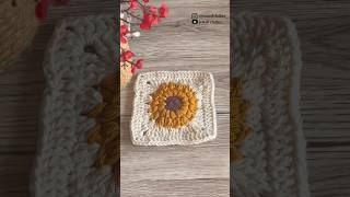 Granny square de girasol 🌻 crochet diy handmade sunflower [upl. by Mcculloch]