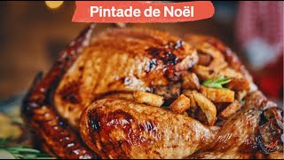 Recette de pintade de Noël farcie maison [upl. by Yesllek]