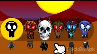 5 DIFFERENT GIANTS WITH THE ULTIMATE POWER OF 5 ELEMENTS  UPGRADE MAX STICK WAR LEGACY  Stick88Apk [upl. by Auhs]