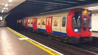 District line London Underground train at Tower Hill station [upl. by Lilly960]