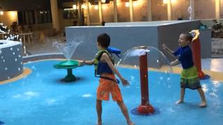 Splash Pad at Saskatoon Travelodge Hotel [upl. by Galliett]