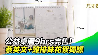 公益桌曆9hrs完售！蔡英文＋雞排妹拍攝花絮獨曝｜三立新聞台 [upl. by Willette522]