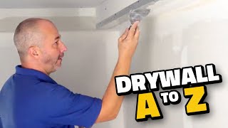 How To Install Drywall A to Z  DIY Tutorial [upl. by Eldin]