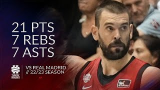 Marc Gasol 21 pts 7 rebs 7 asts vs Real Madrid 2223 ACB season [upl. by Amrita]