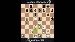 Mikhail Tal vs Johann Hjartarson  Reykjavik Iceland 1987 [upl. by Aisak]