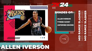 NBA 2K24 ALLEN IVERSON BUILD HAS THE KILLER CROSSOVER  CURRENT AND NEXT GEN BUILD [upl. by Torre]