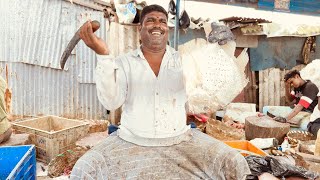 VIRAL FISH CUTTING⚡️🦈🗡 KASIMEDU FISHING  VADACHENNAI MEENAVAN [upl. by Ived]