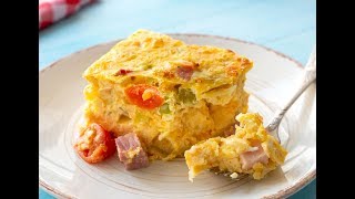 Easy Denver Omelette Hash Brown Casserole Recipe [upl. by Leggett]