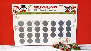 HOW TO 25 Days of Christmas Scratch Off Advent Activity Calendar [upl. by Ymereg]