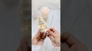 Easy Mini Christmas Tree Decoration🎄 christmas diy youtubeshorts christmasdecor shorts [upl. by Ahtinak]