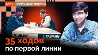 Рекорд Ананда 35 ходов по первой линии против Каспарова Рассказывает Владимир Крамник [upl. by Annaed]