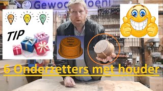 6 Onderzetters met houder en met bouwtekening maken met Eagledaanmaakt [upl. by Aira]