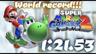 WORLD RECORD Super Mario Galaxy 2  Silver Stars in Hightail Falls 12153 [upl. by Ratib920]