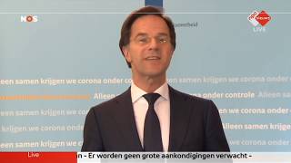 Persconferentie Rutte  coronacrisis [upl. by Alyat847]