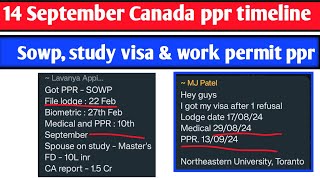 14 September Canada sowp ppr timeline  Todays ppr timeline canada  Sowp ppr timeline today 1 [upl. by Ycnay]