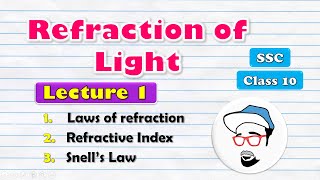 Refraction of Light Class 10 SSC  Lecture 1  Maharashtra state board Science 1 [upl. by Jac]