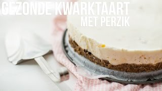 RECEPT Gezonde kwarktaart met perzik  OhMyFoodness [upl. by Alleynad472]