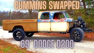 Will the CUMMINS Swapped 69’ Dodge D200 SWEPTLINE Run and Drive [upl. by Orestes81]