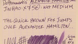 Ink Review DeAtramentis Alexander Hamilton Ink [upl. by Ardnaz]