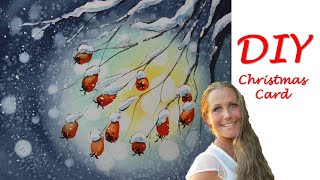 DIY  Weihnachtskarte for Beginners Sehr einfach und schnell [upl. by Alac]