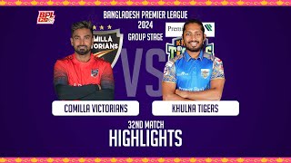 Comilla Victorians vs Khulna Tigers  Highlights  32nd Match  Season 10  BPL 2024 [upl. by Rosemarie]