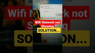 wifi not showing in windows 10  wifi not connecting to laptop  wifi network not showing shorts [upl. by Annabela]