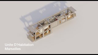 Unite D Habitation Le Corbusier  Visualization Exploded View and Renderings by Mirta Khairunnisa [upl. by Church]