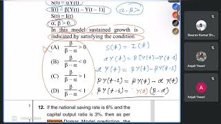 Harrod Domar model MCQ  ugcneteconomics cuet economic24 [upl. by Acyre]