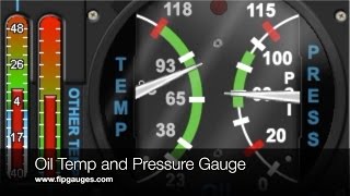 Oil Temp and Pressure Gauge  SaitekLogitech Flight Information Panel amp SPADneXt [upl. by Nisen34]